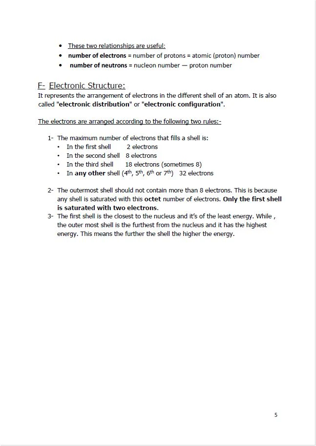 Cambridge Pre-IG Chemistry (0620/0971) Study Notes Mina Mourad