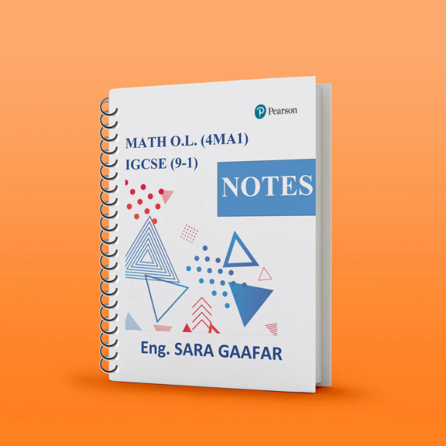 Edexcel O.L Maths A (4MA1) Packag Notes, Classified, Past Papers Eng. Sara Gafar