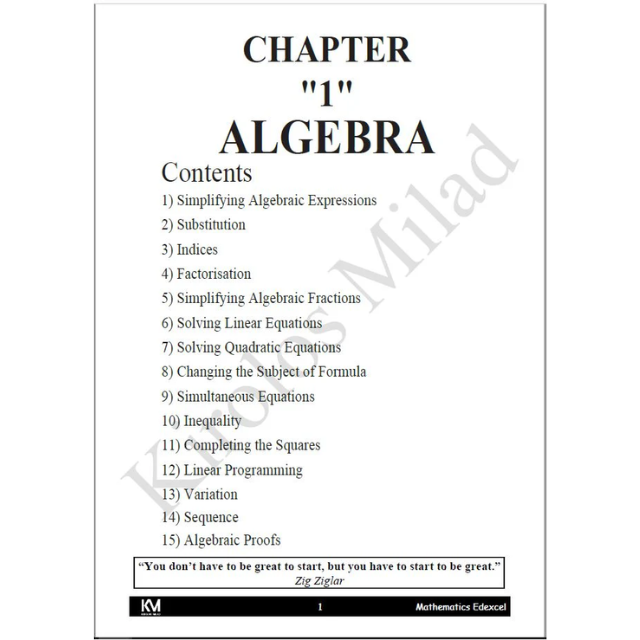 Edexcel O.L Maths A (4M1) Classified With M.S Kirolos milad