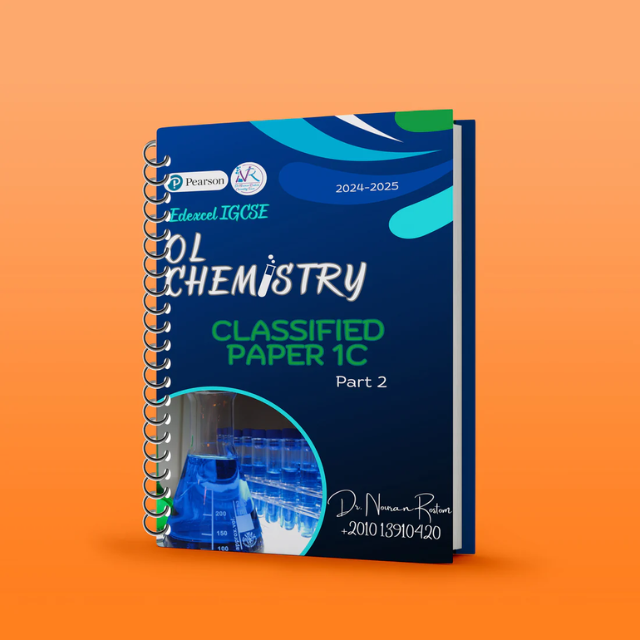 Edexcel O.L Chemistry (4CH1) Linear Classified With M.S Paper: 1C & 2C Nouran Rostom